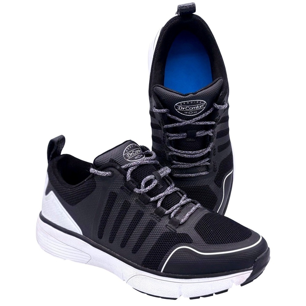 Dr Comfort Gordon X Double Depth Athletic Shoe Black Mesh Men's 9.5 Wide‎